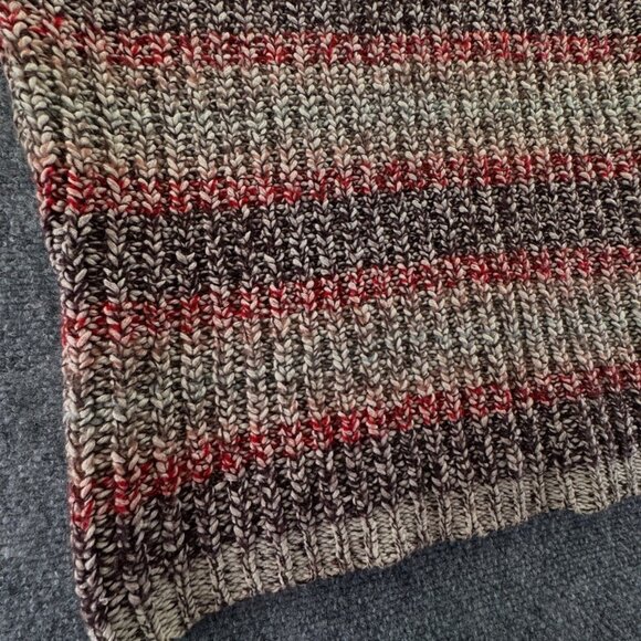 J. Crew Sweater Vest Women's Small Striped Knit Warm Beige Colorful Turtleneck - Picture 7 of 13